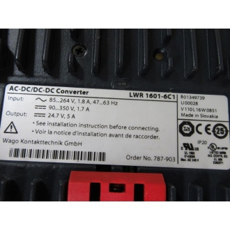 Wago 787-903 AC-DCDC-DC Converter LWR 1601-6C1 - Used