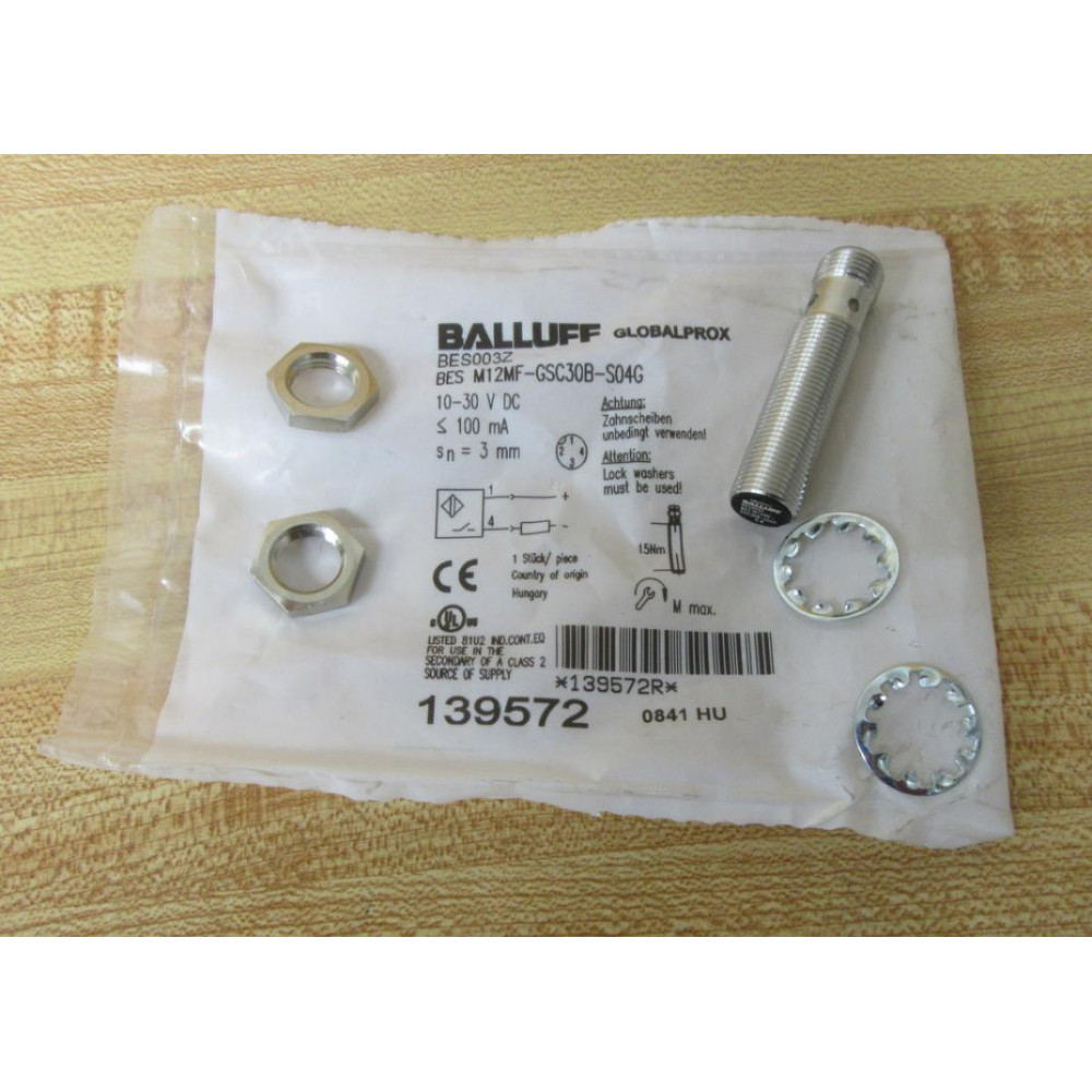 Balluff BES-M12MF-GSC30B-S04G Proximity Sensor BES003Z Balluff BES-M12MF-GSC30B-S04G Proximity Sensor BES003Z