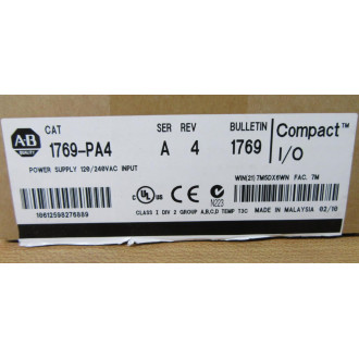 Allen Bradley 1769-PA4 Power Supply 1769PA4 Ser.A Rev 4