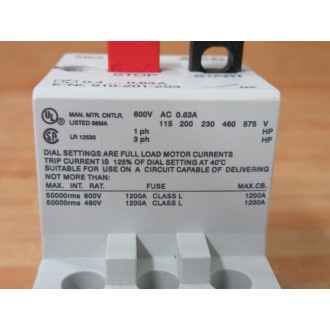 AEG 910-201-203 Mbs 25 Motor Starter 910-201-203-100 - Used