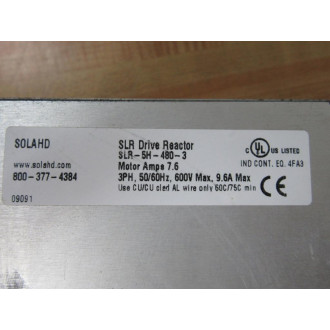 Sola SLR-5H-480-3 SLR Drive Reactor SLR5H4803 - Used