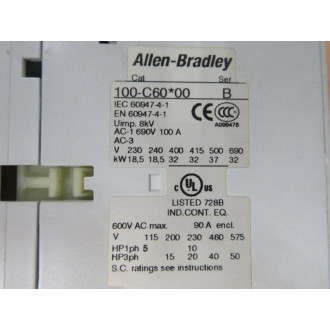 Allen Bradley 100-C60D00 Contactor 100C60D00 - Used Allen Bradley 100-C60D00 Contactor 100C60D00 - Used