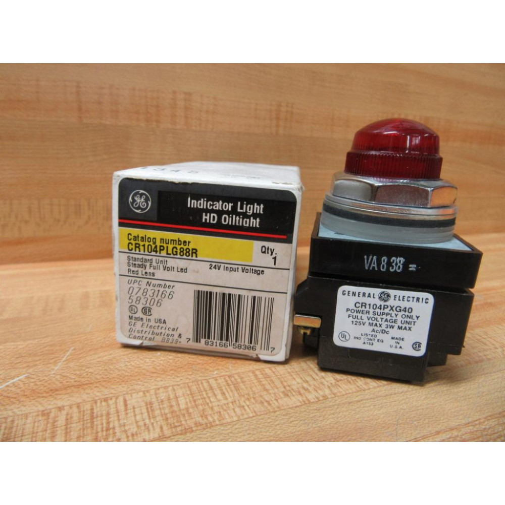General Electric CR104PLG88R Indicator Light General Electric CR104PLG88R Indicator Light