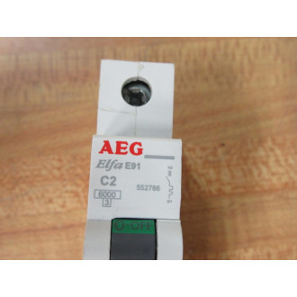 AEG Elfa E91 C2 2A Circuit Breaker 552786 - Used AEG Elfa E91 C2 2A Circuit Breaker 552786 - Used