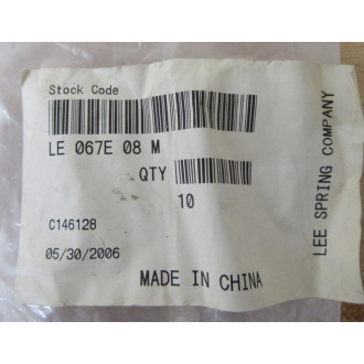 Lee Spring LE 067E 08 M Extension Spring LE067E08M (Pack of 10)