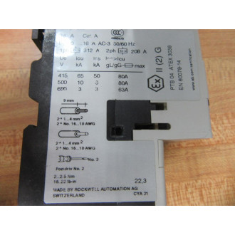 Allen Bradley 140M-C2E-C16 Motor Protector Breaker 140MC2EC16 Series C - Used Allen Bradley 140M-C2E-C16 Motor Protector Breaker 140MC2EC16 Series C - Used