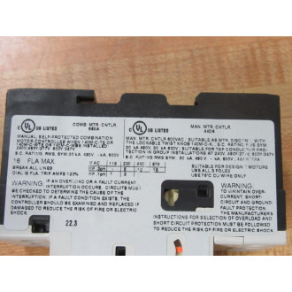 Allen Bradley 140M-C2E-C16 Motor Protector Breaker 140MC2EC16 Series C - Used Allen Bradley 140M-C2E-C16 Motor Protector Breaker 140MC2EC16 Series C - Used