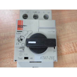 Sprecher + Schuh KTA7-25S-4.0A Manual Motor Starter KTA725S40A - Used