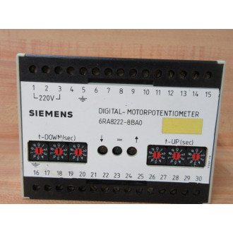 Siemens 6RA-8222-8BA0 Digital Motor Potentiometer 6RA82228BA0 220V - Used