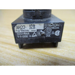 Fuji Electric AH22-J2B Keyed Selector Switch AH22J2B WO Key - Used