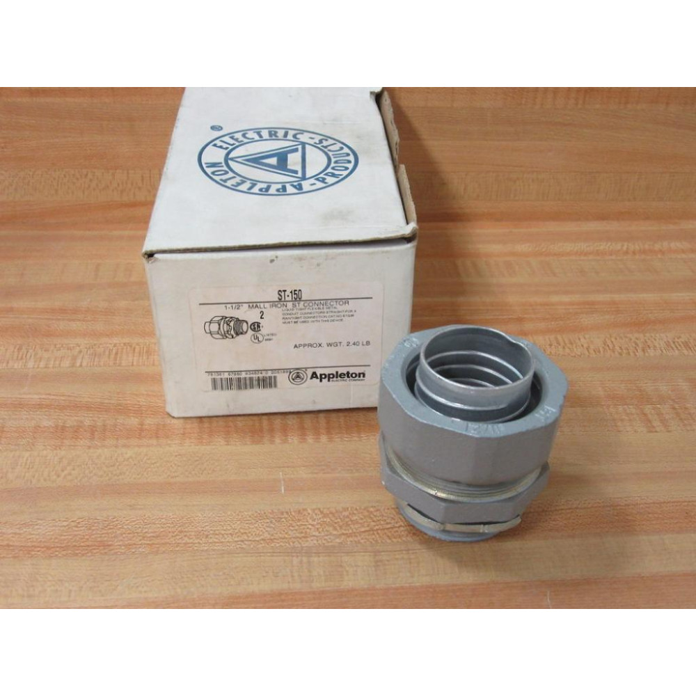 Appleton ST-150 1-12" Mall Iron ST Connector ST150 (Pack of 2) Appleton ST-150 1-12" Mall Iron ST Connector ST150 (Pack of 2)