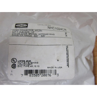 Hubbell NHC1024CR 12" 90° Nylon Cord Connector (Pack of 18)