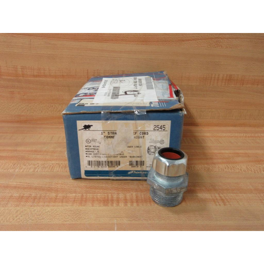 Thomas & Betts 2545 1" Strain Relief Cord Connector Straight (Pack of 4) Thomas & Betts 2545 1" Strain Relief Cord Connector Straight (Pack of 4)