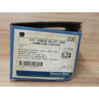 Thomas And Betts 2532 34" Strain Relief Connector (Pack of 11) Thomas And Betts 2532 34" Strain Relief Connector (Pack of 11)