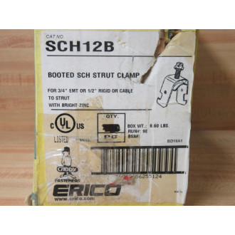 Erico Caddy SCH12B Booted SCH Strut Clamp (Pack of 96) Erico Caddy SCH12B Booted SCH Strut Clamp (Pack of 96)