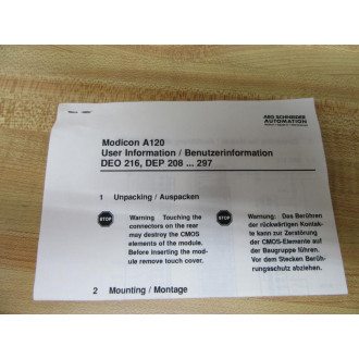 AEG AS-BDEP-216 Input Module ASBDEP216