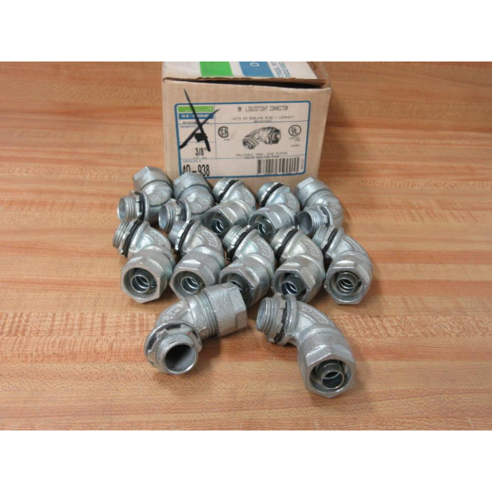 O-ZGedney 4Q-938 38" 90° Liquidtight Connector 4Q938 (Pack of 12) O-ZGedney 4Q-938 38" 90° Liquidtight Connector 4Q938 (Pack of 12)