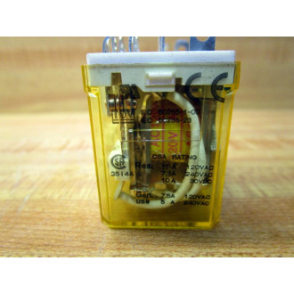 IDEC RH4B-U-AC120V Relay RH4B-U-120V AC CSA 10 120VAC (Pack of 5) - Used