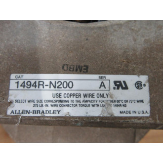 Allen Bradley 1494R-N200 Disconnect Switch 1494RN200 - Used