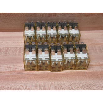 IDEC RH2B-U-DC24V Relay RH2B-U-24V DC 24VDC DC24V 24V DC (Pack of 10) - New No Box