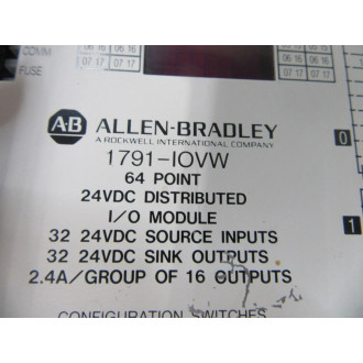 Allen Bradley 1791-IOVW Distributed IO Module 1791-10VW - Used