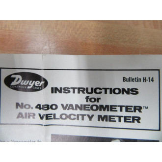 Dwyer 480 Vaneometer 0-400 Dwyer 480 Vaneometer 0-400