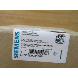 Siemens LEN00D003120B Lighting Contactor 3RT1035-1AK60-0LE0