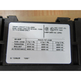 Siemens LEN00D003120B Lighting Contactor 3RT1035-1AK60-0LE0