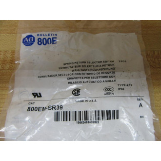 Allen Bradley 800EM-SR39 Selector Switch 800EMSR39 Allen Bradley 800EM-SR39 Selector Switch 800EMSR39