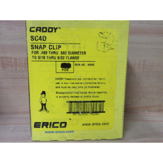 Erico Caddy SC4D Snap Clip 316" thru 932" (Pack of 95) Erico Caddy SC4D Snap Clip 316" thru 932" (Pack of 95)