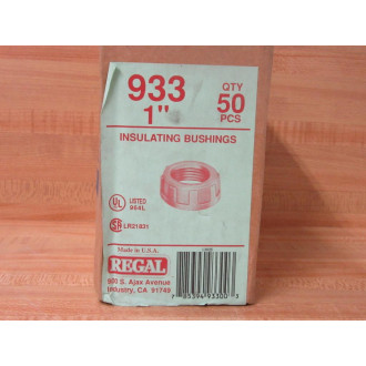 Regal 933 1" Plastic Insulating Bushing (Pack of 50) Regal 933 1" Plastic Insulating Bushing (Pack of 50)