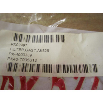 Gast PX02497 End Cap Assy Filter AK526 - New No Box
