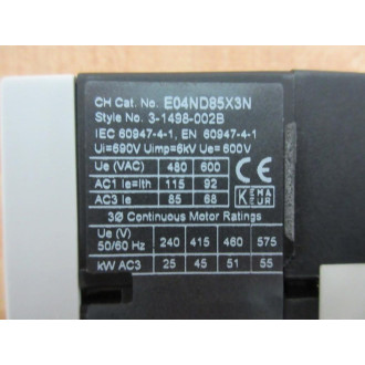 Cutler-HammerEaton E04ND85X3N Contact Block - Used