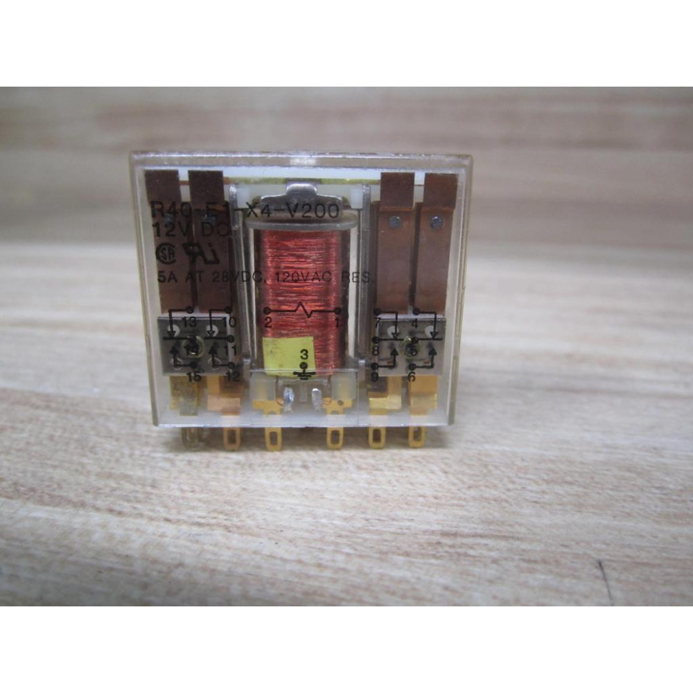 Potter & Brumfield R40-E1-X4-V200-12V DC Relay R40-E1-X4-V200-12VDC - New No Box