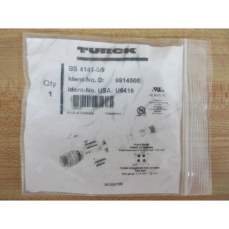 Turck BS 4141-09 Plug Receptacle U6415 - New No Box Turck BS 4141-09 Plug Receptacle U6415 - New No Box