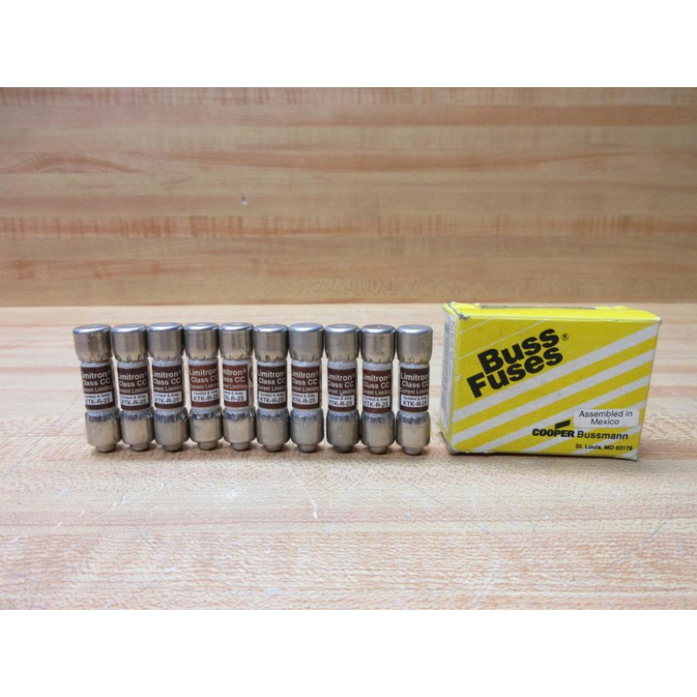 Buss KTK-R-25 Bussmann Fuse Cross Ref 6F200 (Pack of 10)