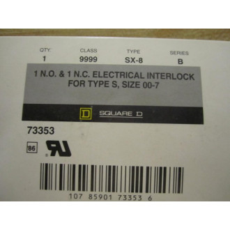 Square D 9999-SX-8 Interlock 9999SX8