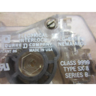 Square D 9999-SX-8 Interlock 9999SX8 - Used