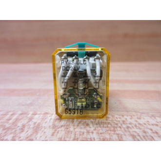 IDEC RY4S-ULC-DC24V Relay RY4S-ULC-24V DC Green Clip - New No Box