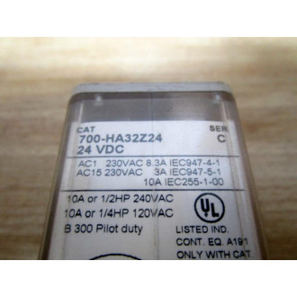 Allen Bradley 700-HA32Z24-24VDC Relay 700-HA32Z24-24V DC Series C (Pack of 2) - Used Allen Bradley 700-HA32Z24-24VDC Relay 700-HA32Z24-24V DC Series C (Pack of 2) - Used