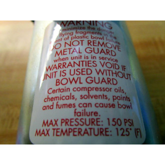 Wilkerson FRP-95-014 BowlGuard Assy. FRP95014 Wilkerson FRP-95-014 BowlGuard Assy. FRP95014