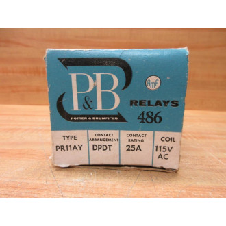 Potter & Brumfield PR11AY-115VAC Relay PR11AY Potter & Brumfield PR11AY-115VAC Relay PR11AY