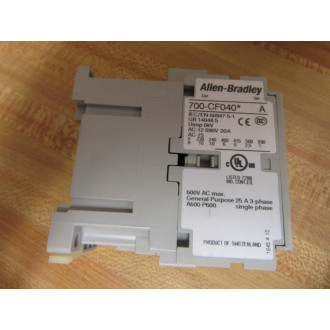 Allen Bradley 700-CF040D Control Relay 700CF040D Allen Bradley 700-CF040D Control Relay 700CF040D