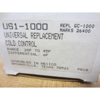 Ranco US1-1000 Universal Replacement Cold Control US11000 Ranco US1-1000 Universal Replacement Cold Control US11000