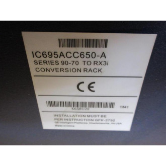 General Electric IC695ACC650-A GE Fanuc Conversion Rack Enclosure - New No Box
