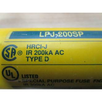 Buss LPJ-200SP Bussmann Fuse Cross Ref 6F373 - New No Box Buss LPJ-200SP Bussmann Fuse Cross Ref 6F373 - New No Box