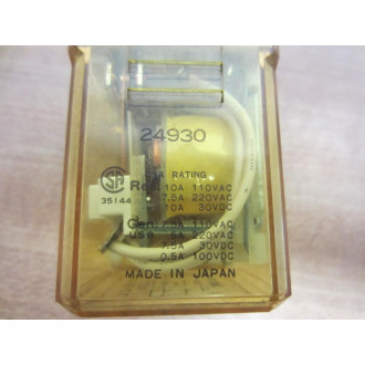 IDEC RR3B-UL-AC120V Relay RR3B-UL-120V AC 120VAC (Pack of 5) - Used