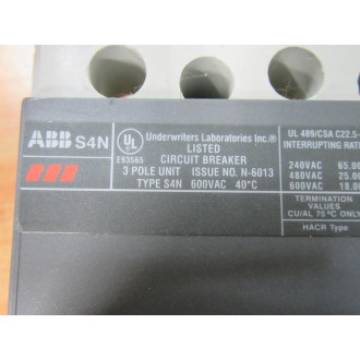 ABB S4N SACE PR211 Circuit Breaker S4NSACEPR211 150A, Chipped - Used ABB S4N SACE PR211 Circuit Breaker S4NSACEPR211 150A, Chipped - Used