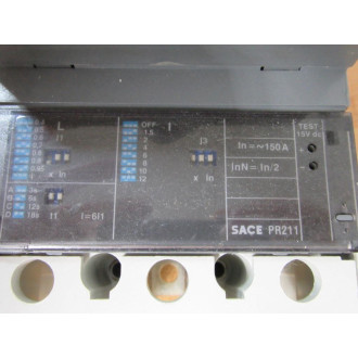 ABB S4N SACE PR211 Circuit Breaker S4NSACEPR211 150A, Chipped - Used ABB S4N SACE PR211 Circuit Breaker S4NSACEPR211 150A, Chipped - Used