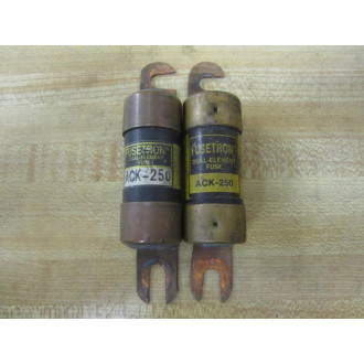 Buss ACK-250 Bussmann Fusetron Fuse ACK250 (Pack of 2) - Used